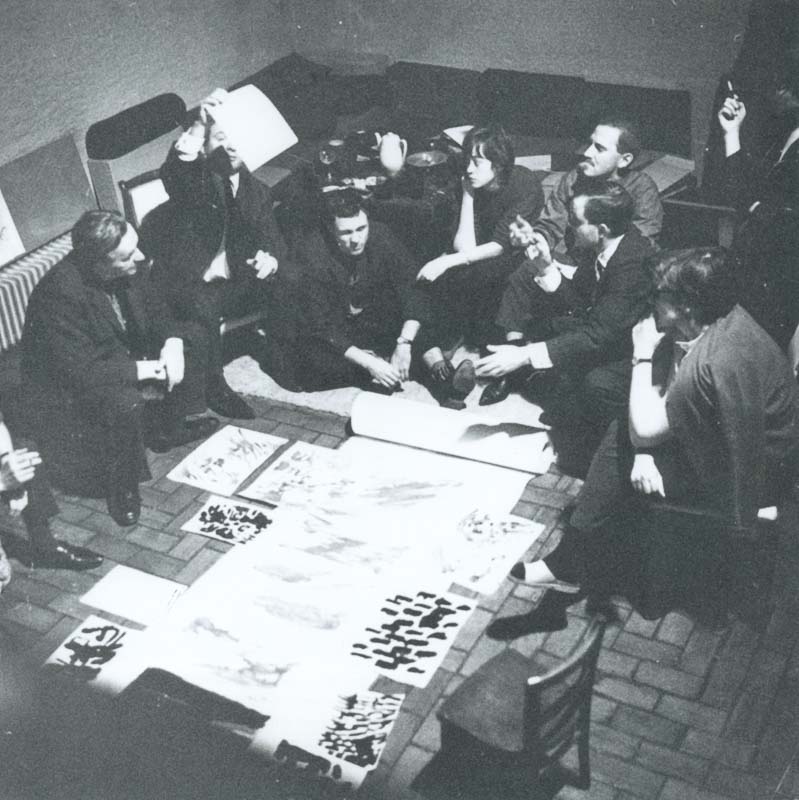 August Clüsserath, Jo Enzweiler, Heinz Burg, Inge Neu, Rolf Duroy, Hans Willii Scherf, Monika von Boch, 1962