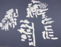 ohne Titel, 1960 - 1965, Weiße Gouache auf farbigem Papier, Bütten, 500 mm  x 650 mm, IvN 1890