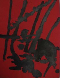 ohne Titel, 1964, Tusche auf farbigem Papier, 650 mm x 500 mm, IvN 2169