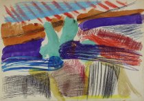 ohne Titel, 1962, Mischtechnik auf Papier, 300 mm x 420 mm, IvN 3343