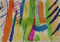 ohne Titel, 1962, Mischtechnik auf Papier, 300 mm x 420 mm, IvN 3361