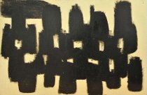 Lokomotive, 1958, Lack auf Linex, 820 mm x 125 mm