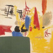 ohne Titel, 1957, Lack auf Linex, 1220 mm x 1215 mm