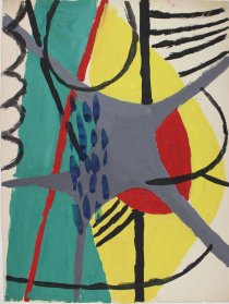 Ohne Titel, 1955, Gouache auf Büttenpapier, 630 x 480 mm, IvN 1705