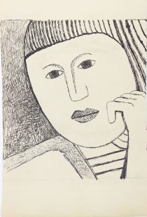 Ohne Titel, 1953, Tusche auf Papier, 280 x 185 mm, IvN 242